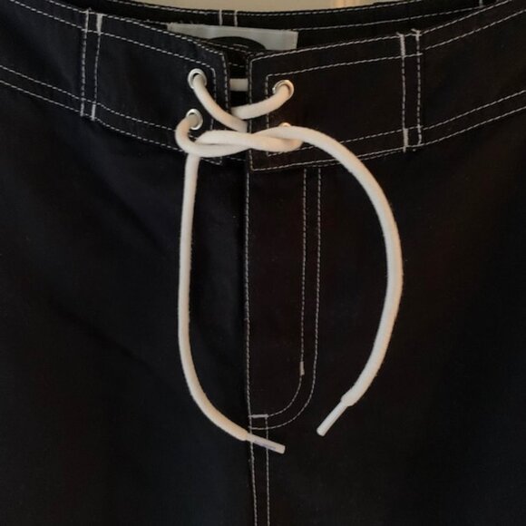 BW Sport Board Shorts Black w white trim Size 6 - Picture 2 of 5